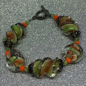 Blowed glass handmade bracelet